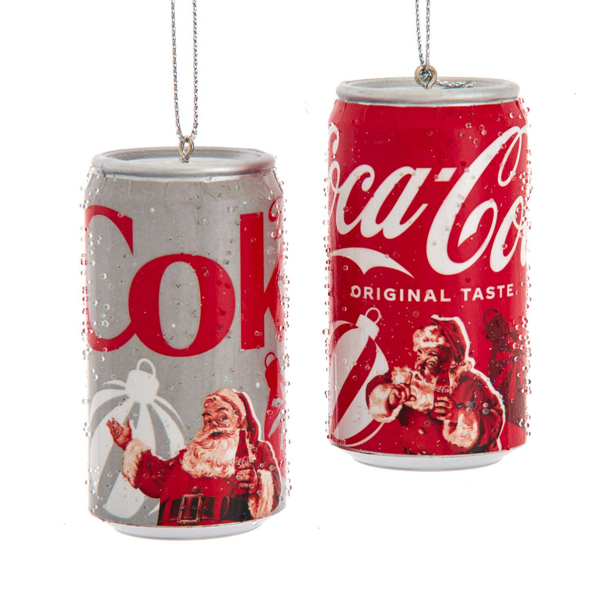 3"santa coke/diet coke can orns 2/a