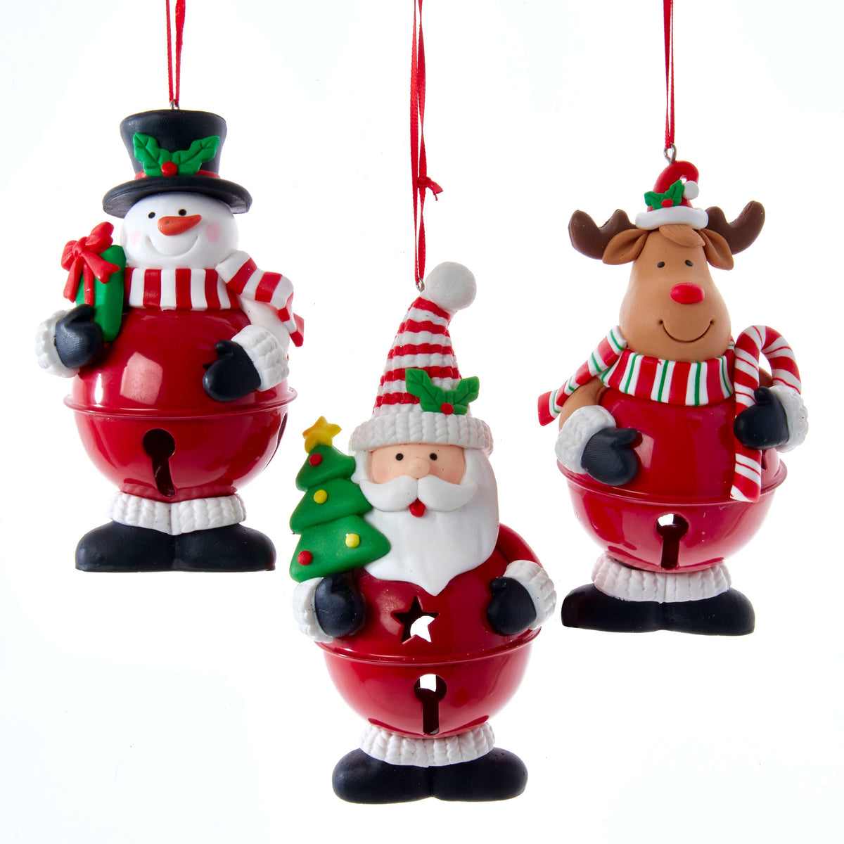 5.3"claydough santa w/tree, snowman