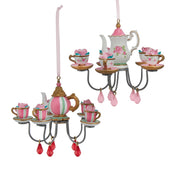 4"resin tea chandelier orn 2/asstd.