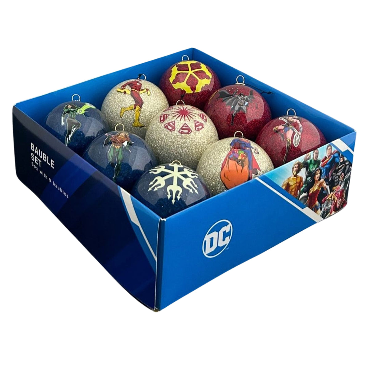 bauble box 9 pcs dc mix
