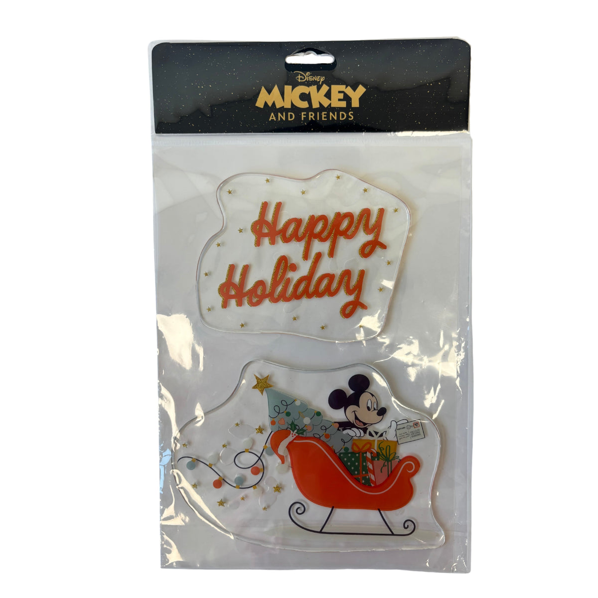 window stickers mickey & friends glitter gel a4
