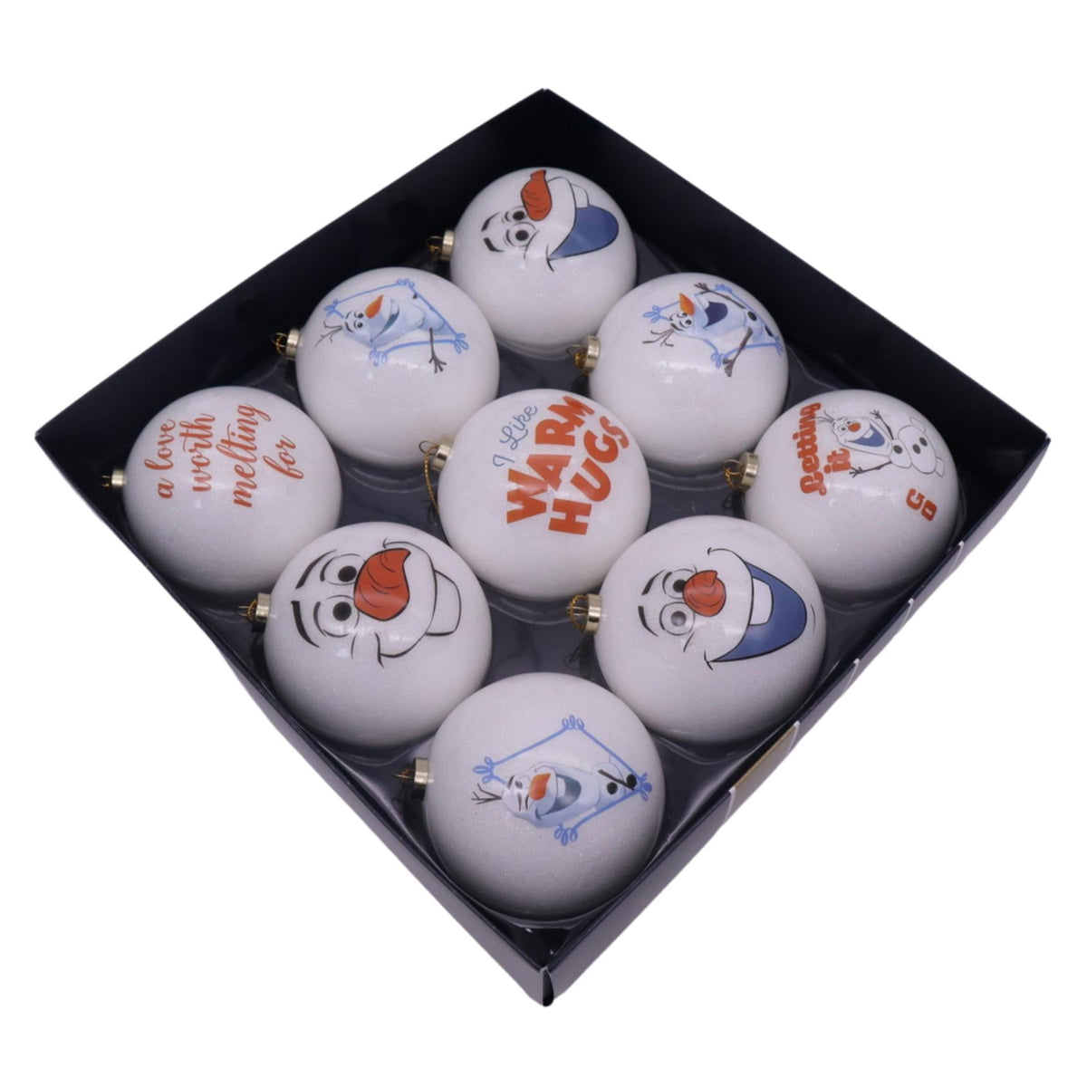 bauble box 9 pcs olaf