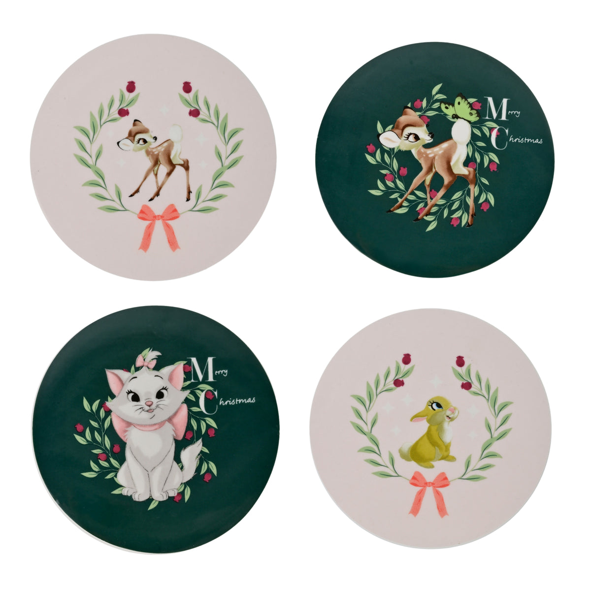 coasters bambi & marie & thumper christmas