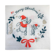 servetten winnie the pooh & piglet merry christmas