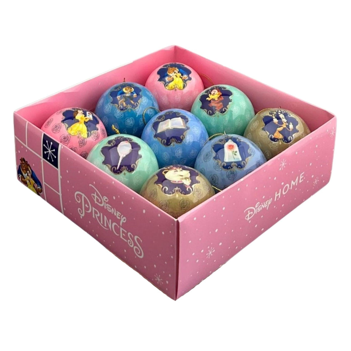 bauble box 9 pcs belle & the beast