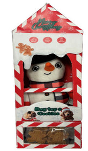 dog xmas plush house with toy