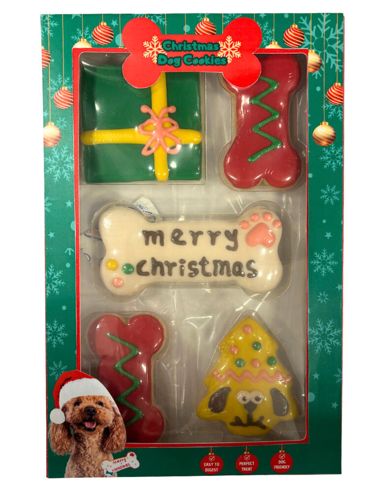 dog decorated cookie box