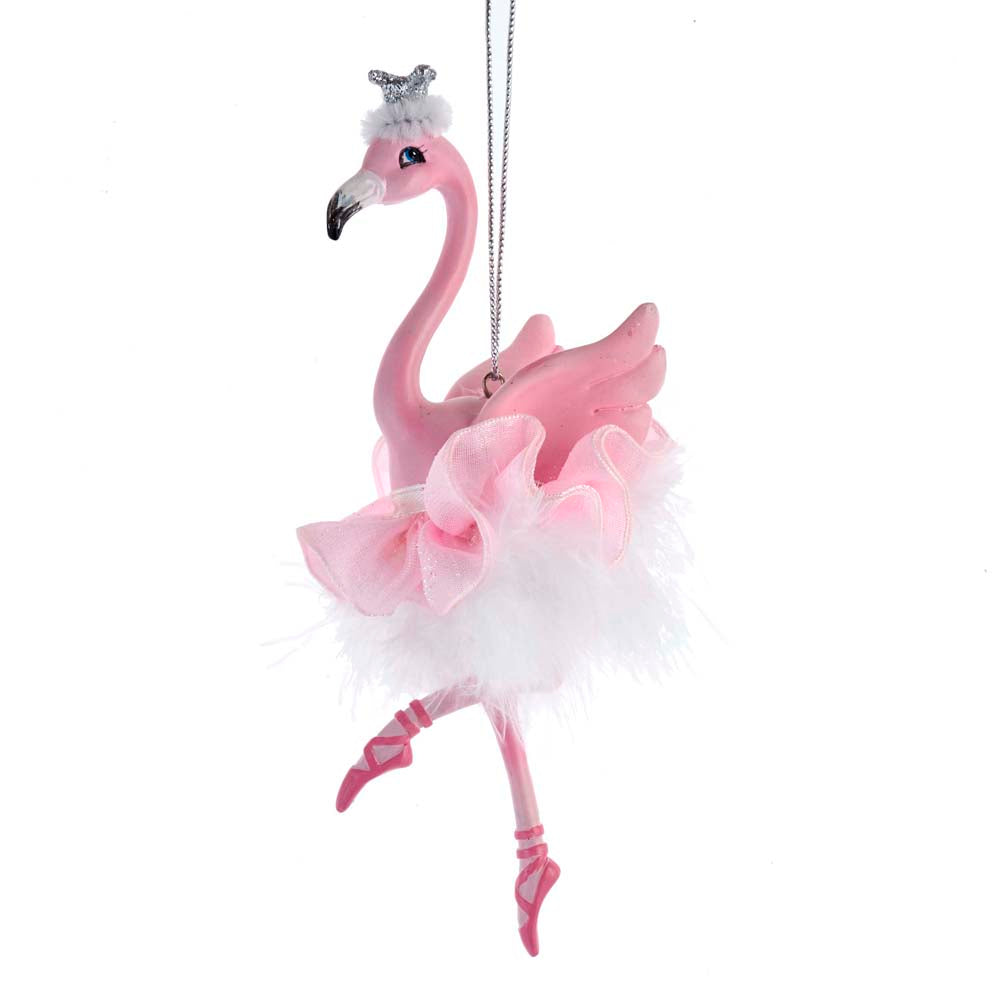 5.63"resin flamingo ballerina orn