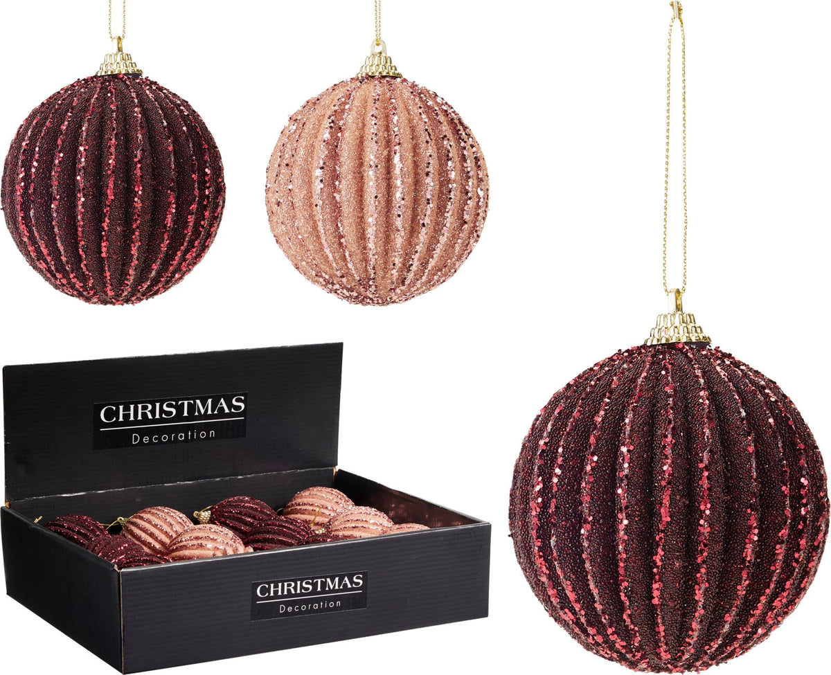 kerstbal 8cm 2ass kleuren