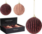 kerstbal 8cm 2ass kleuren