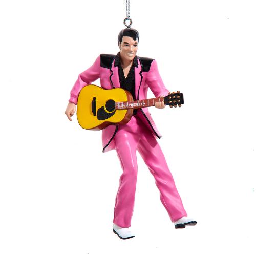 elvis in pink suit blow mold orn