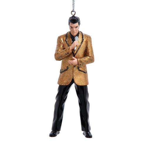 elvis in gold jacket blow mold orn