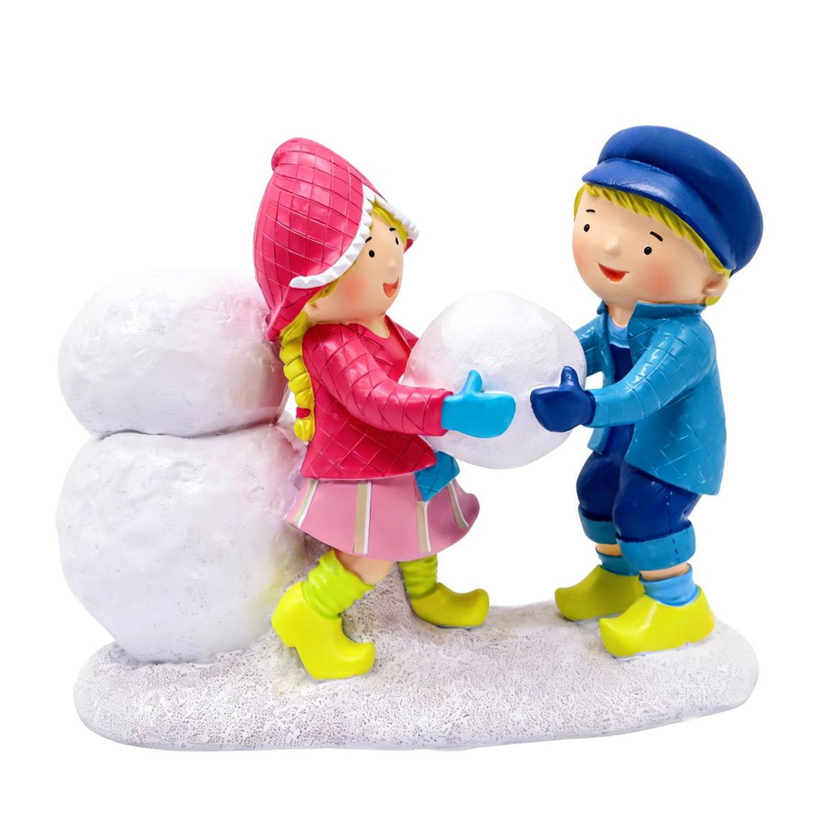 3d seasonal statue fien & teun sneeuw