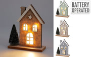 huis vilt led 18cm 3ass kleur