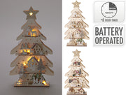 kerstboom tafereel led 35cm 2a