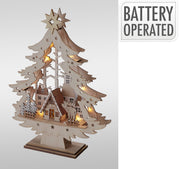 kerstboom led 39cm naturel