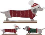 hond met kerstmuts 38cm 2ass
