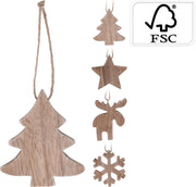 hangdeco 10cm hout 4ass