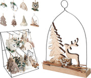kerst hangdeco 13cm bruin