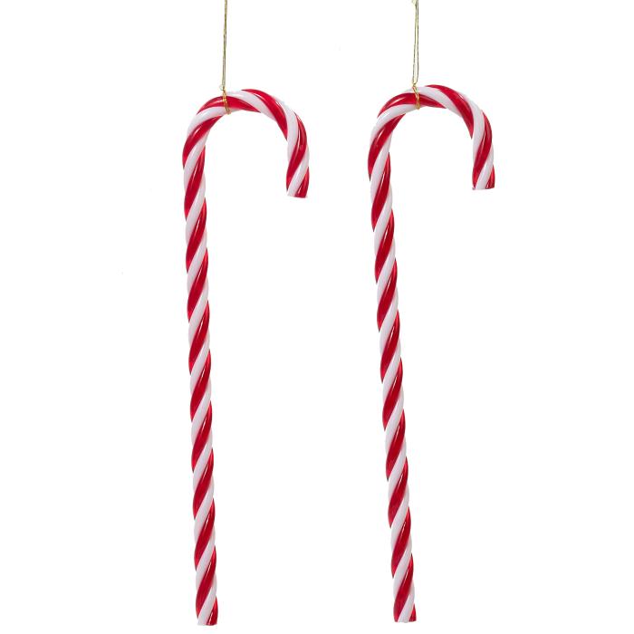 7"candy cane hanging orns 12pc. col