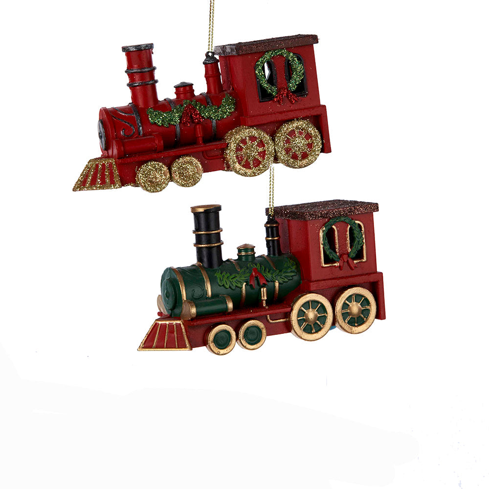 4.7"plastic train orn 2/asstd.