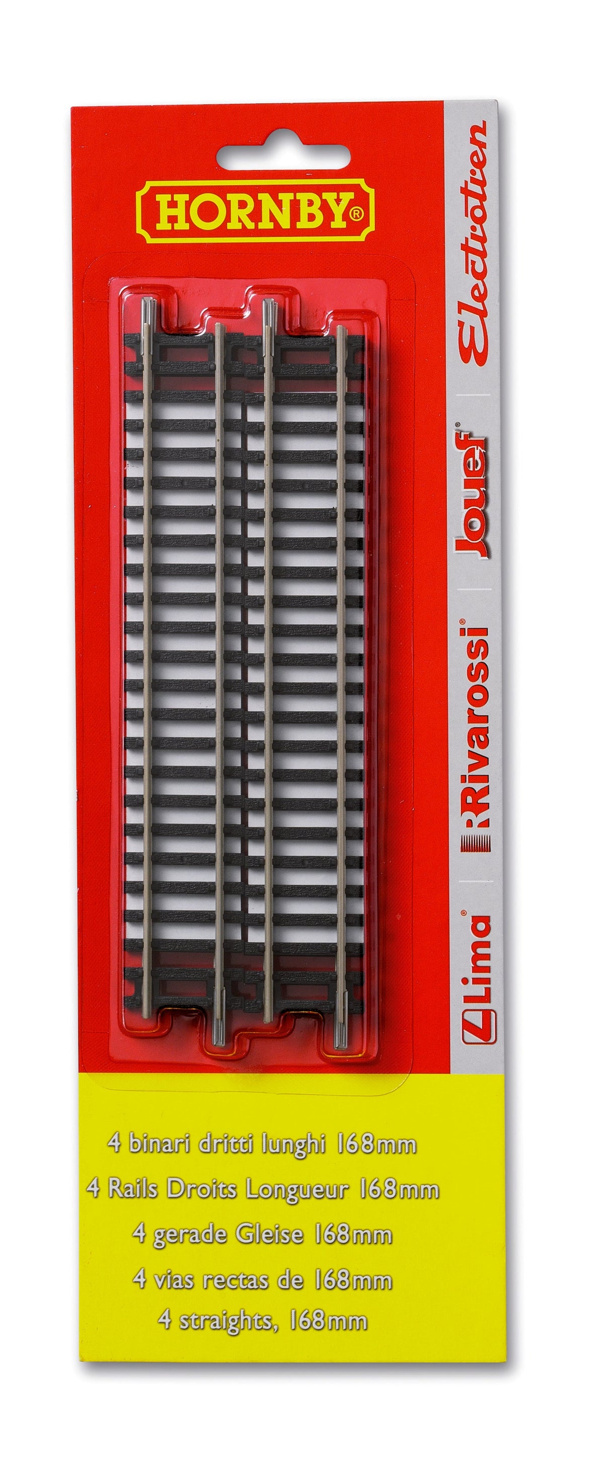 4 rechte rails 168mm