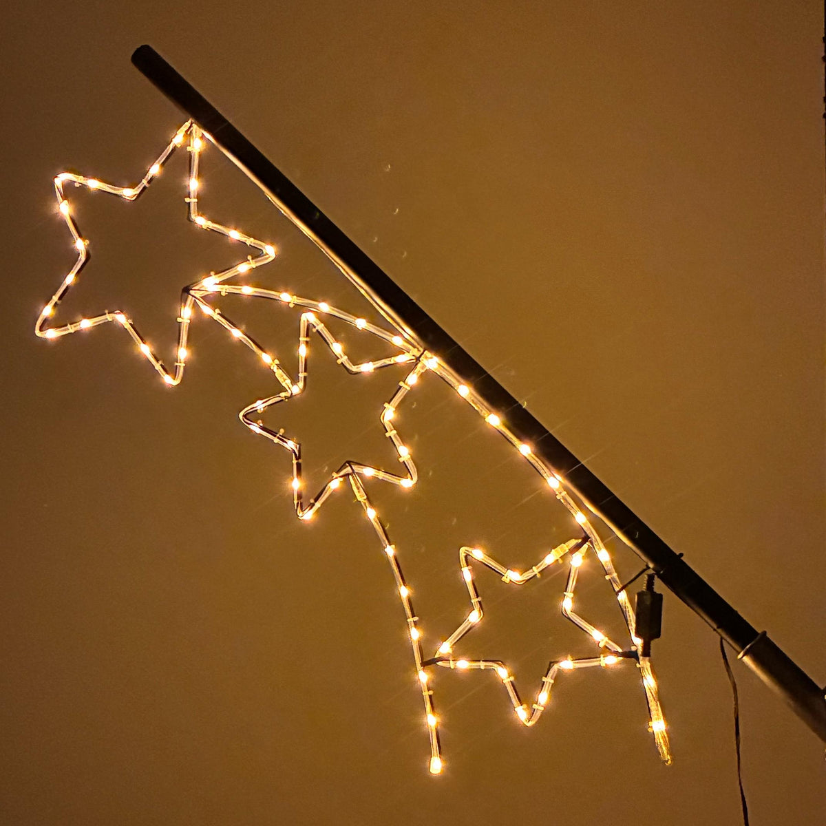 kerstverlichting vlaggenstok falling stars 40x110cm