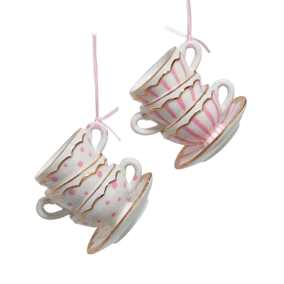 3"porcelain teacups orn 2/asstd.