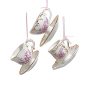 2"porcelain teacup orn 3/asstd.