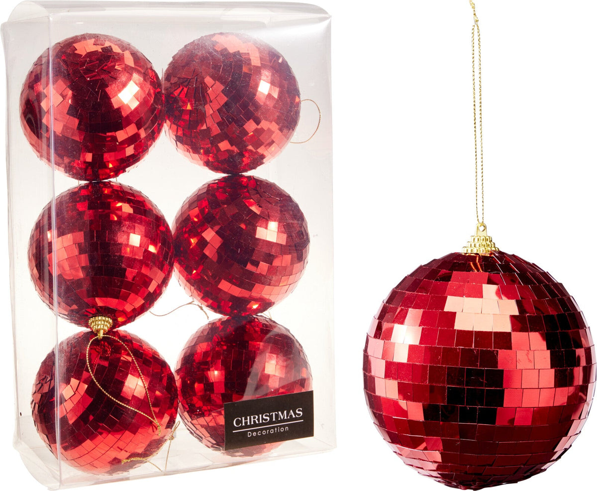 pe spiegelbal s6 80mm rood