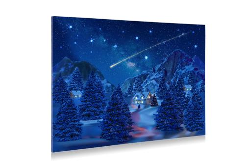 achtergrond canvas led vallende ster 76x56cm