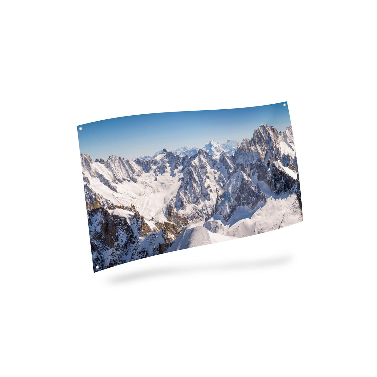 achtergrond doek -bergtoppen 150x75cm