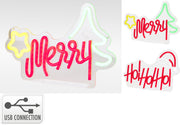 neon kerst figuren 2ass