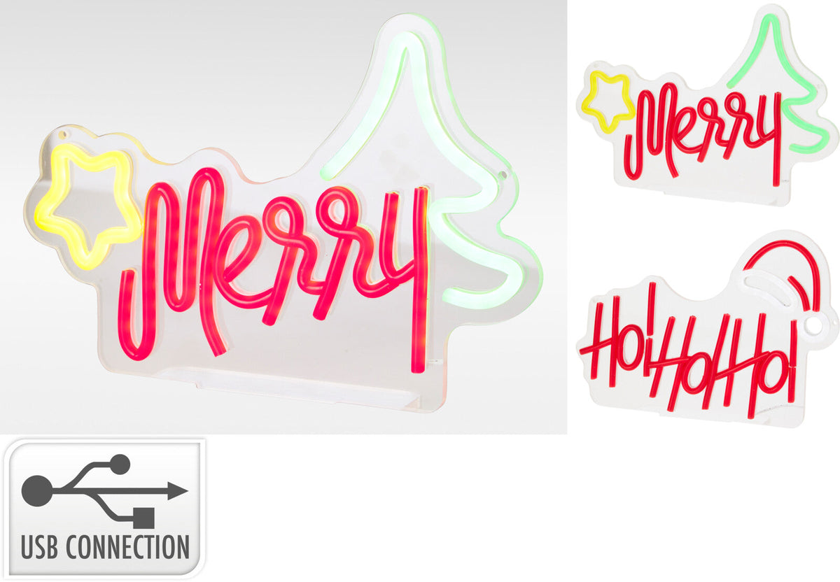 neon kerst figuren 2ass