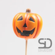 pompoen klein op stok halloween 5x5x6 cm