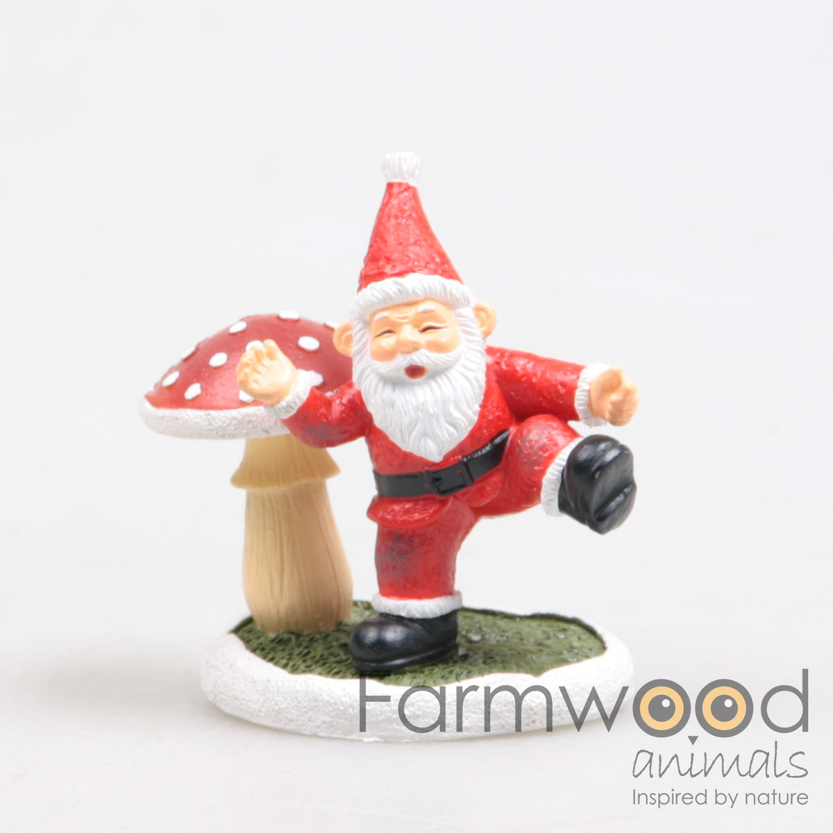 farmwood x-mas village kabouter m/paddenstoel 6.5 cm