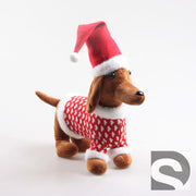 kerstteckel max met hartjestrui 13x46x50 cm sd