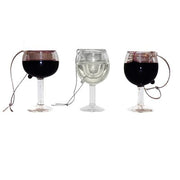 2.5-2.75"glass wine glass orn 3/ass