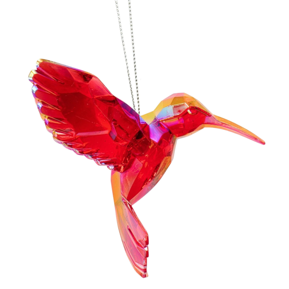 3*4*3.5" plastic  hummingbird orn.x1
