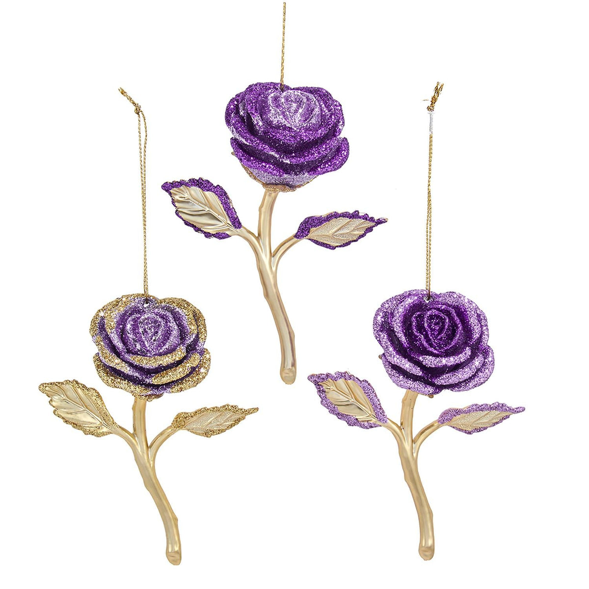 4.8"plastic rose orn 3/asstd.