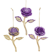 4.8"plastic rose orn 3/asstd.