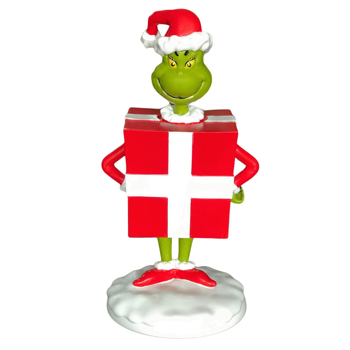 3d seasonal statue the grinch in present