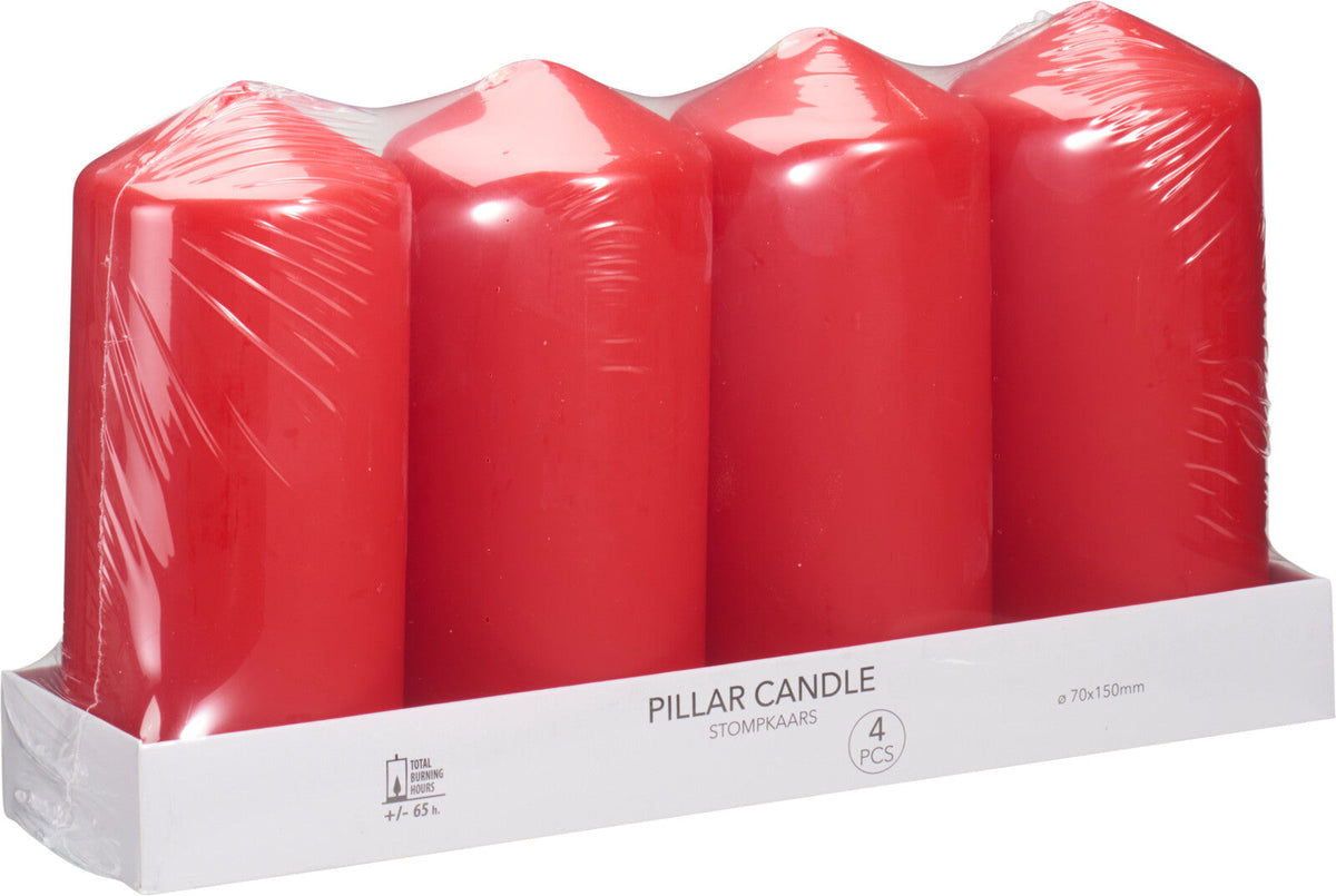 stompkaars set van 4 rood 7x15cm