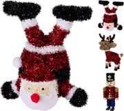 tinsel kerstfiguurtje 28cm 3ass