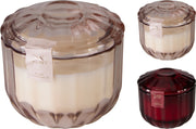 geurkaars in glas 10x9cm 2ass