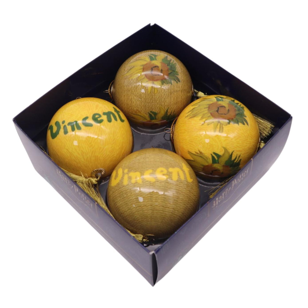 bauble box 4 pcs sunflower van gogh
