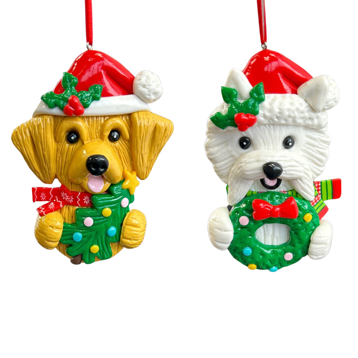 clay dough dog orn 2/a