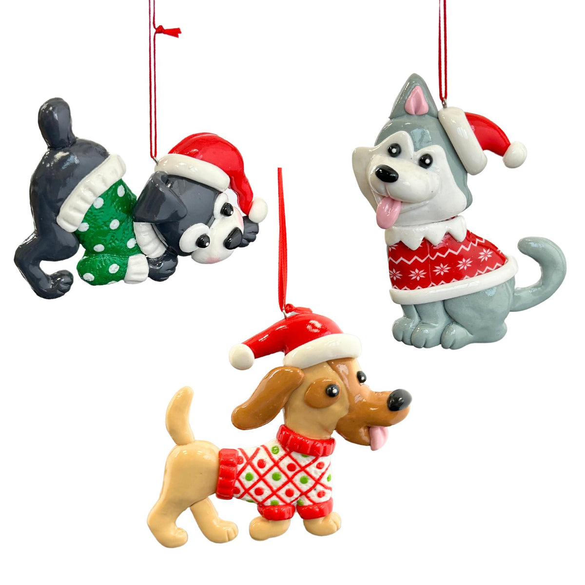 clay dough dog orn 3/a