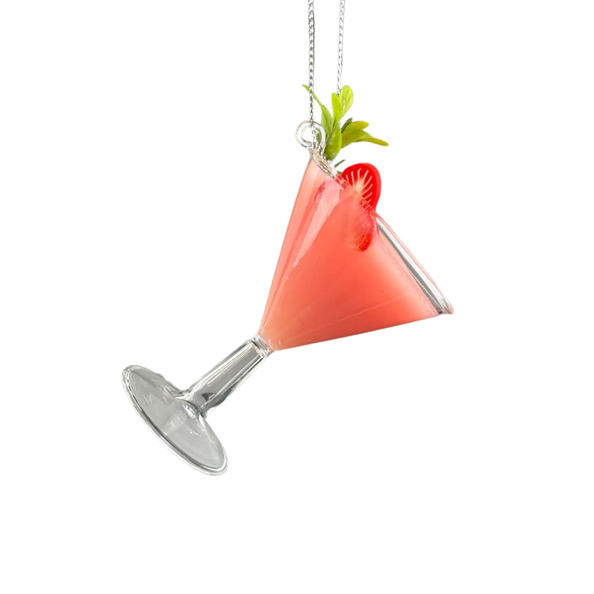 glass cocktail orn