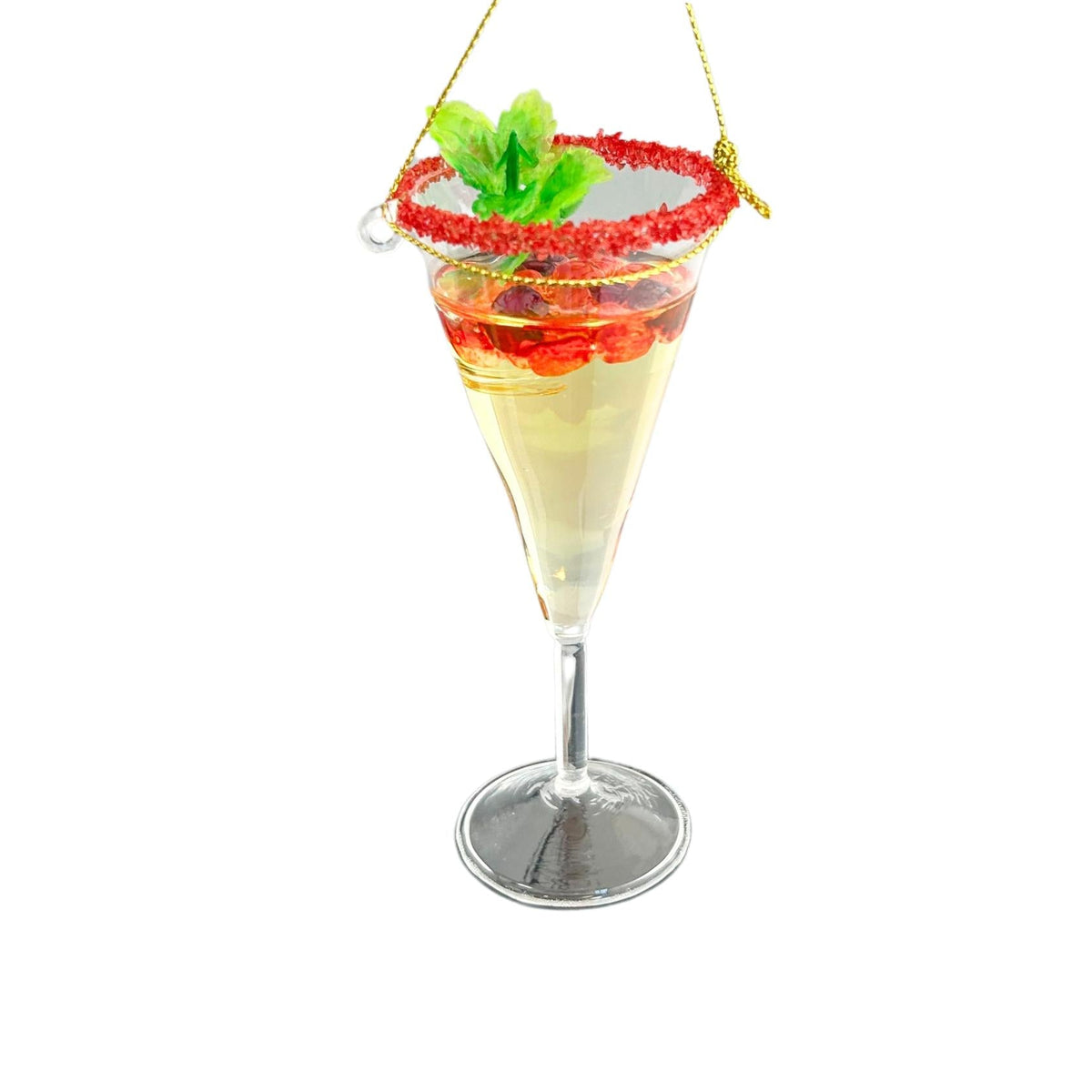 glass cocktail orn